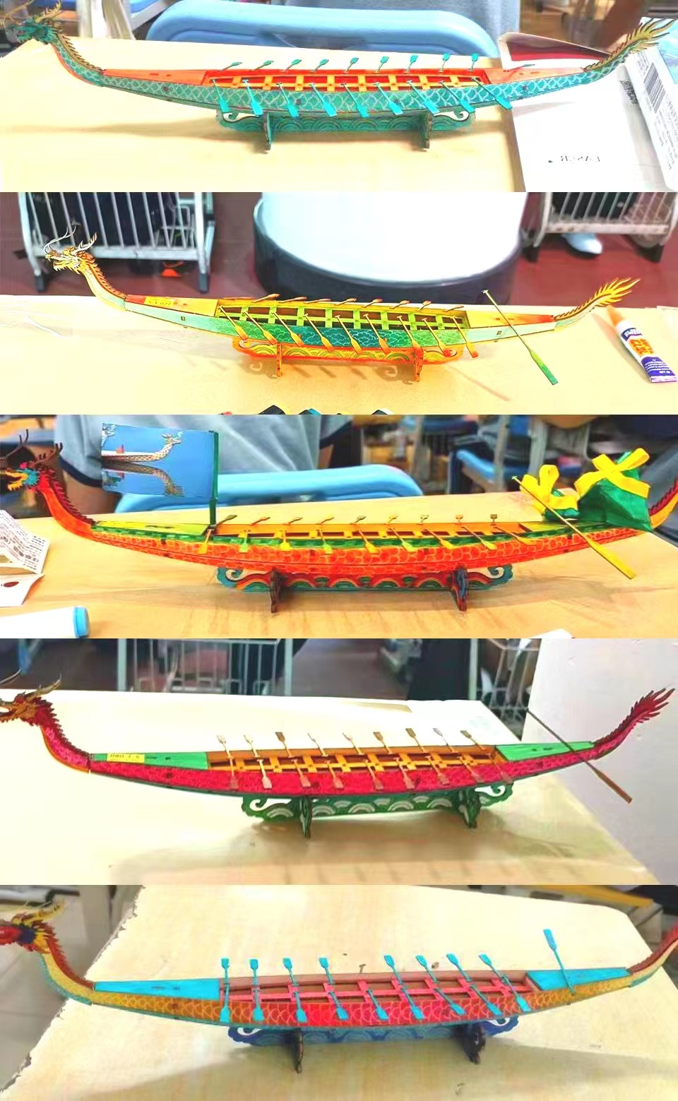 龙舟模型详细制作过程图片